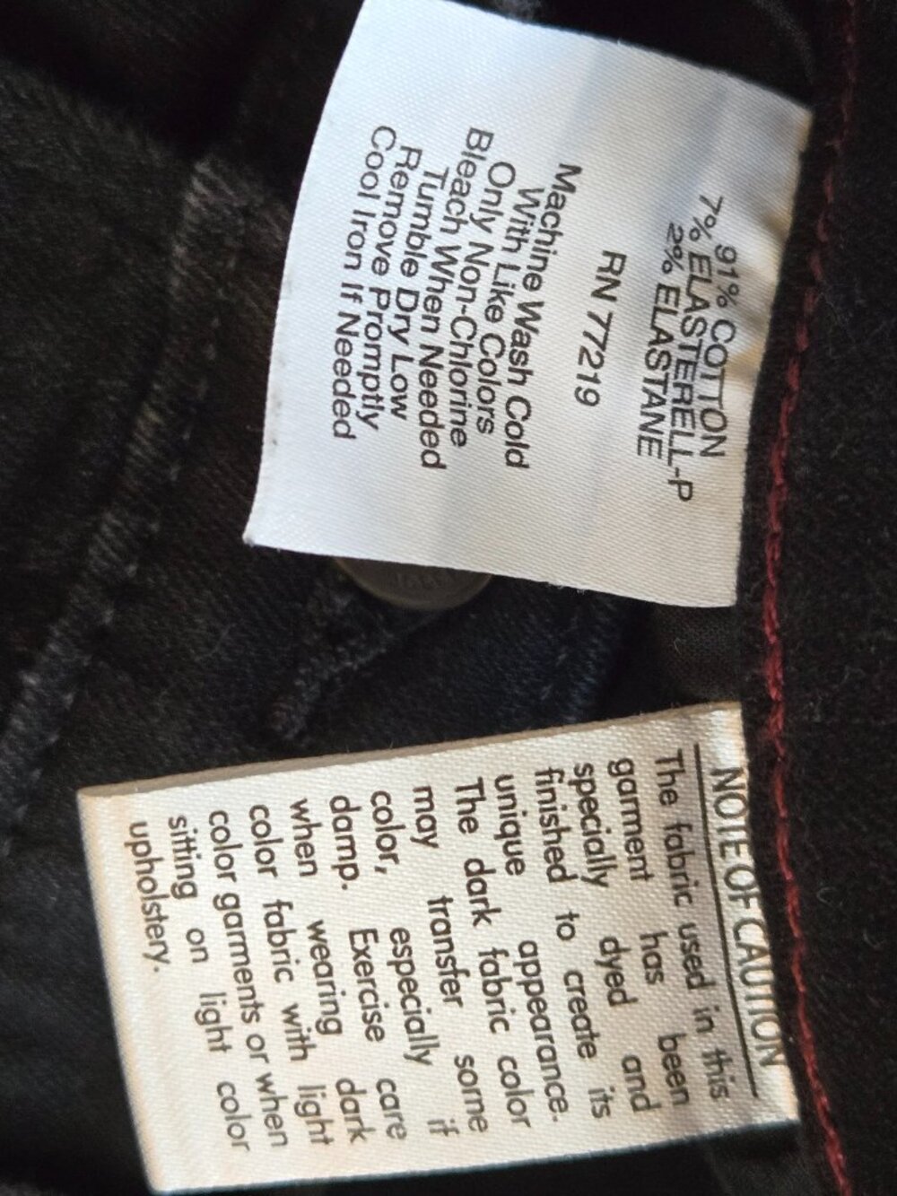 Joseph Abboud Men’s Slim Fit Black Jeans 36x30 Premium Stretch Denim - Picture 4 of 12